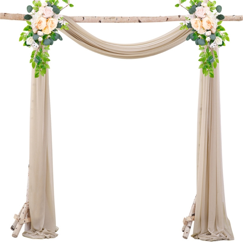 Wedding Backdrop Curtain - N7YF 로맨스 진주 쉬폰 아치 배경