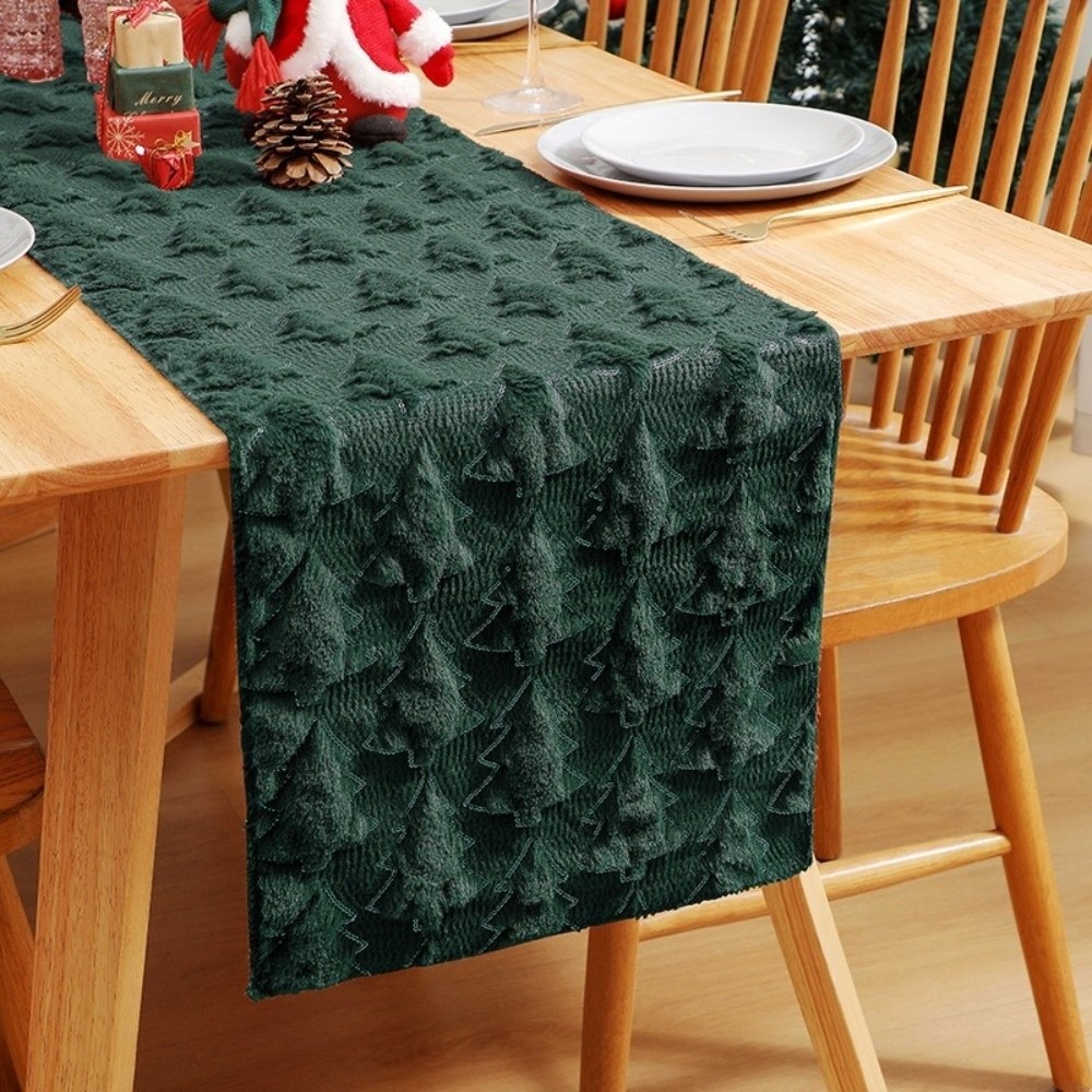 Table Runner Sequin - 새로운 크리스마스 테이블 러너 폴리에스터 3D