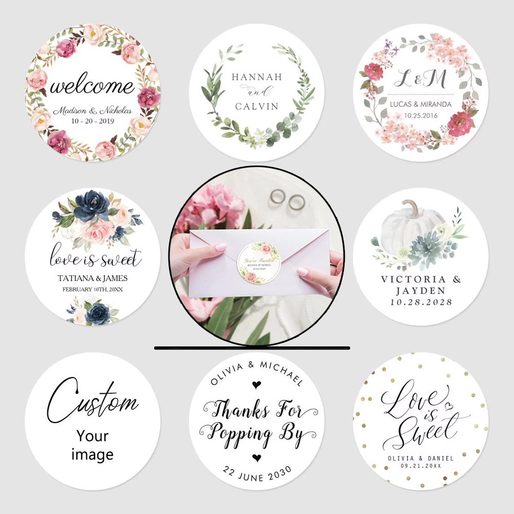 Wedding Supply In Bulk - 결혼식, 생일, 세례식을 위한 맞춤형 스티커