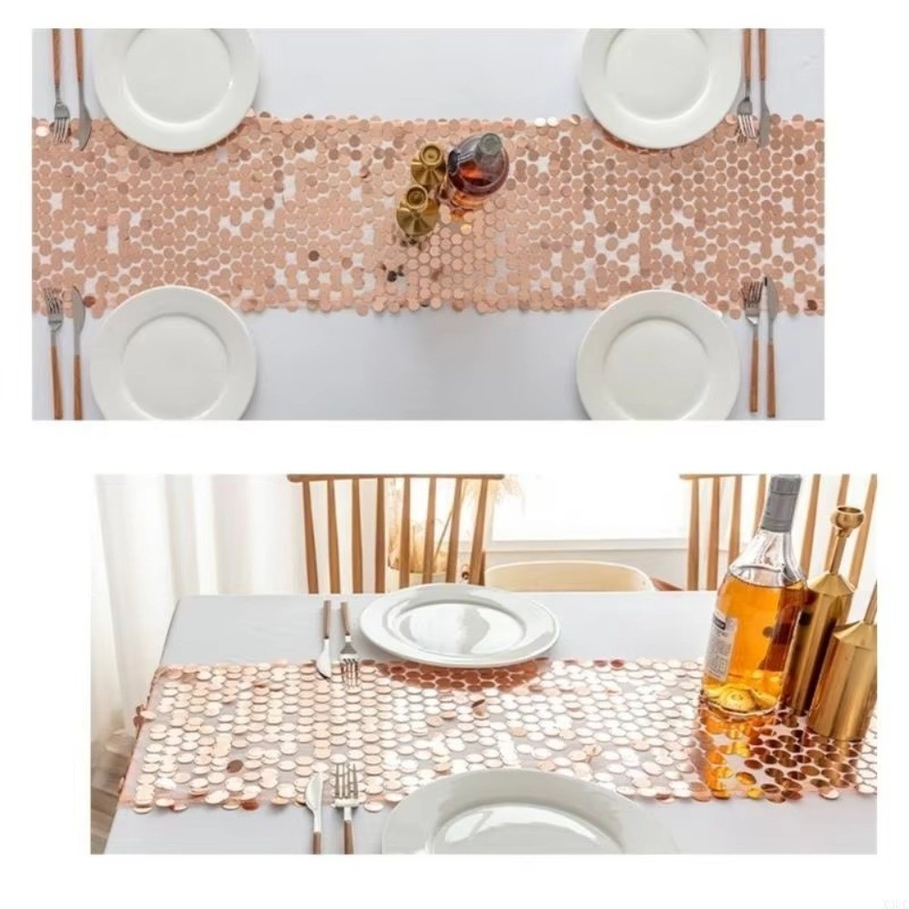 Table Runner Sequin - 물고기 비늘 모양 스팽글 테이블 러너