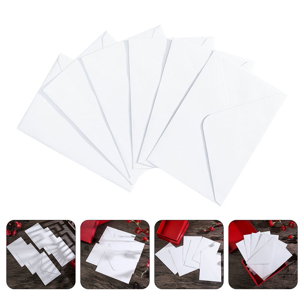 Wedding Envelopes - 50pcs 흰색 B6 자체 밀봉 우편