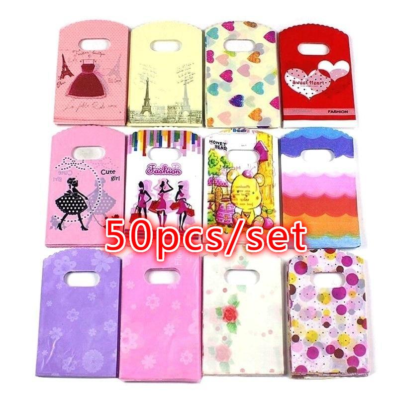 Wedding Supply List - 혼합 패턴 플라스틱 선물 가방 50Pcs