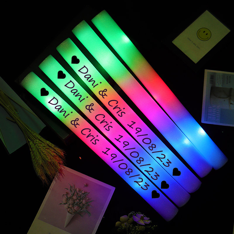 Wedding Supply In Bulk - 12/30/60Pcs LED 글로우 스틱 대량 다채로운