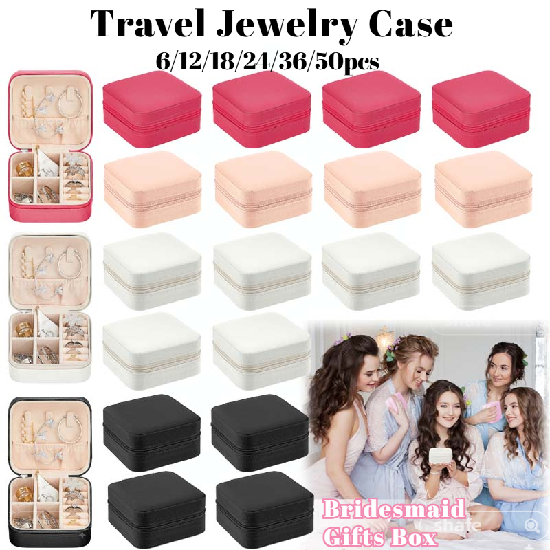 Wedding Favor Box - 6-50pcs 여행 보석 케이스 신부 들러리