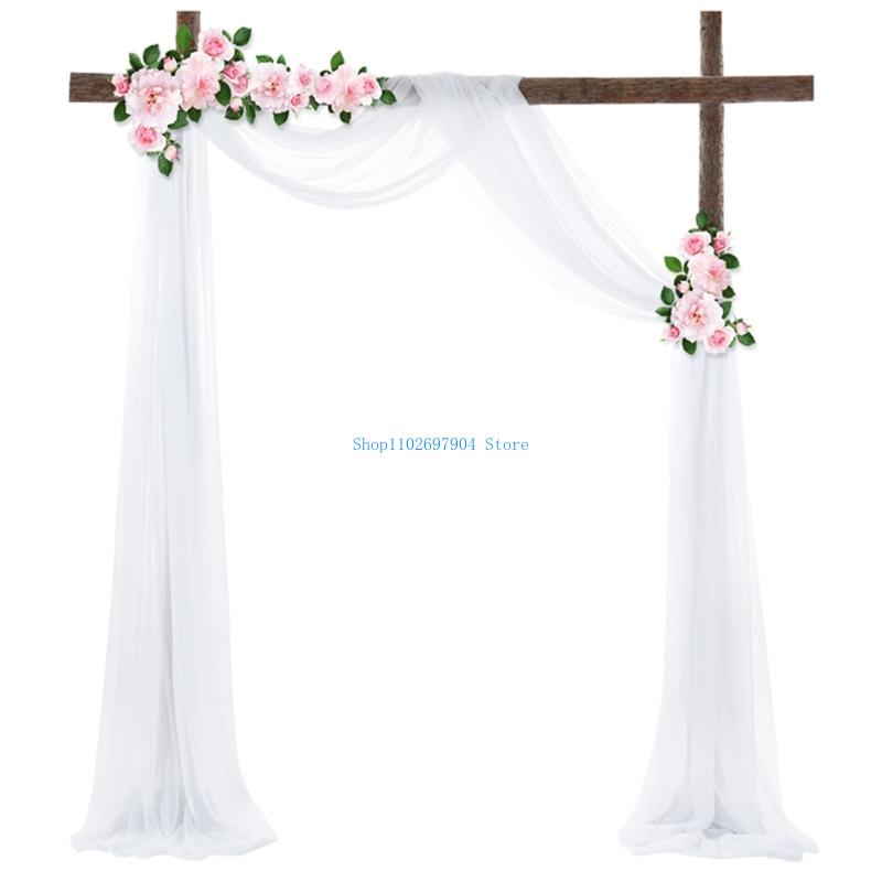 N7YF 로맨스 진주 쉬폰 아치 배경 결혼식 이벤트 장 - Wedding Backdrop Curtain 리뷰 및 가격