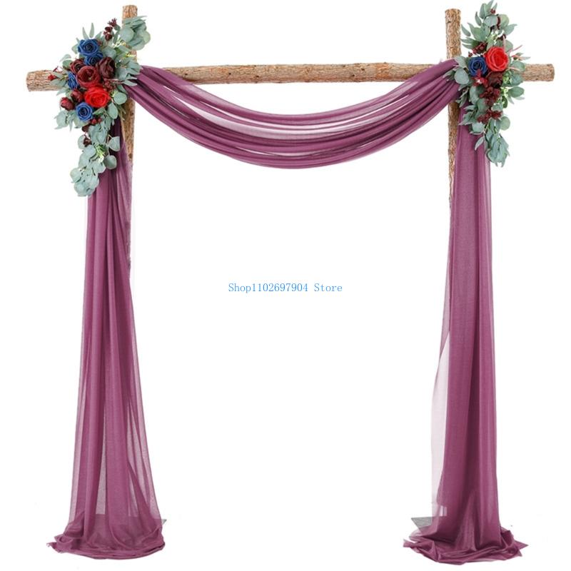 N7YF 로맨스 진주 쉬폰 아치 배경 결혼식 이벤트 장 - Wedding Backdrop Curtain 리뷰 및 가격