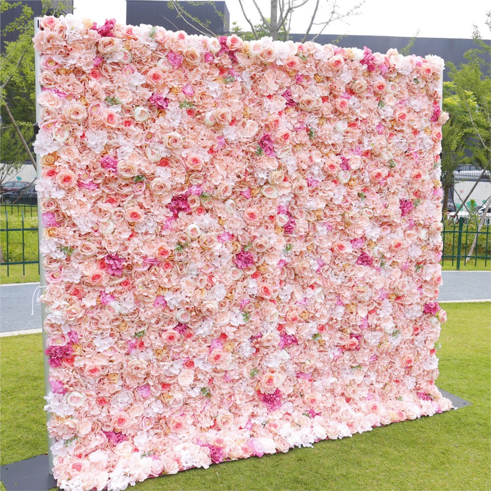 유플라워 핑크 로즈 수국 5D 천 꽃벽 웨딩 배경 천  - Wedding Backdrop Curtain 리뷰 및 가격
