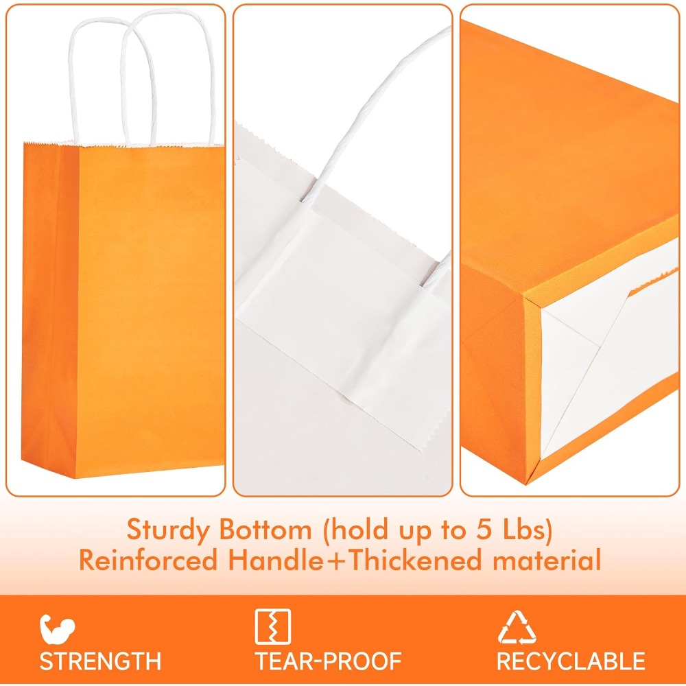 24개입 작은 무지개색 크라프트 종이 선물 가방 손잡이 - Wedding Supply In Bulk 리뷰 및 가격