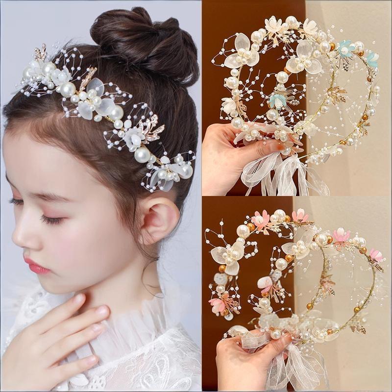 플라워 걸 헤드피스 수제 어린이 꽃 왕관 부드럽고 통기 - Wedding Arch Flower 리뷰 및 가격