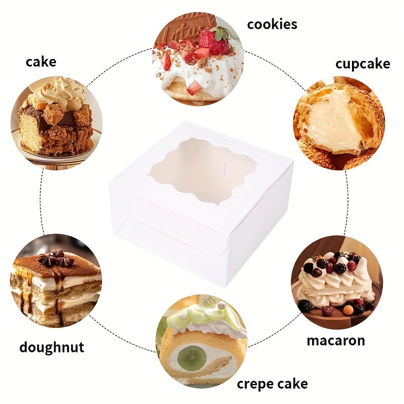 10Pcs 크래프트 종이 케이크 사탕 상자 오픈 윈도우 - Wedding Favor Box 리뷰 및 가격